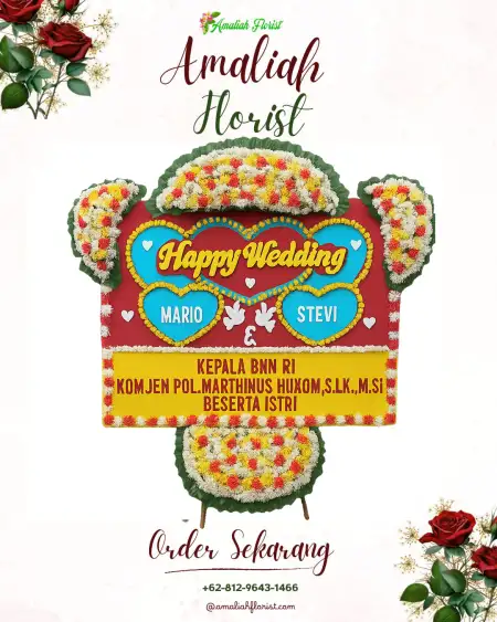 Papan Bunga Pernikahan Bluto